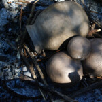 Début de cuisson des poteries